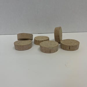 Cork Stoppers/Plugs - Pack of 20 - 2.45 inch top diameter by 2.35 inch bottom by 0.75 inch height.