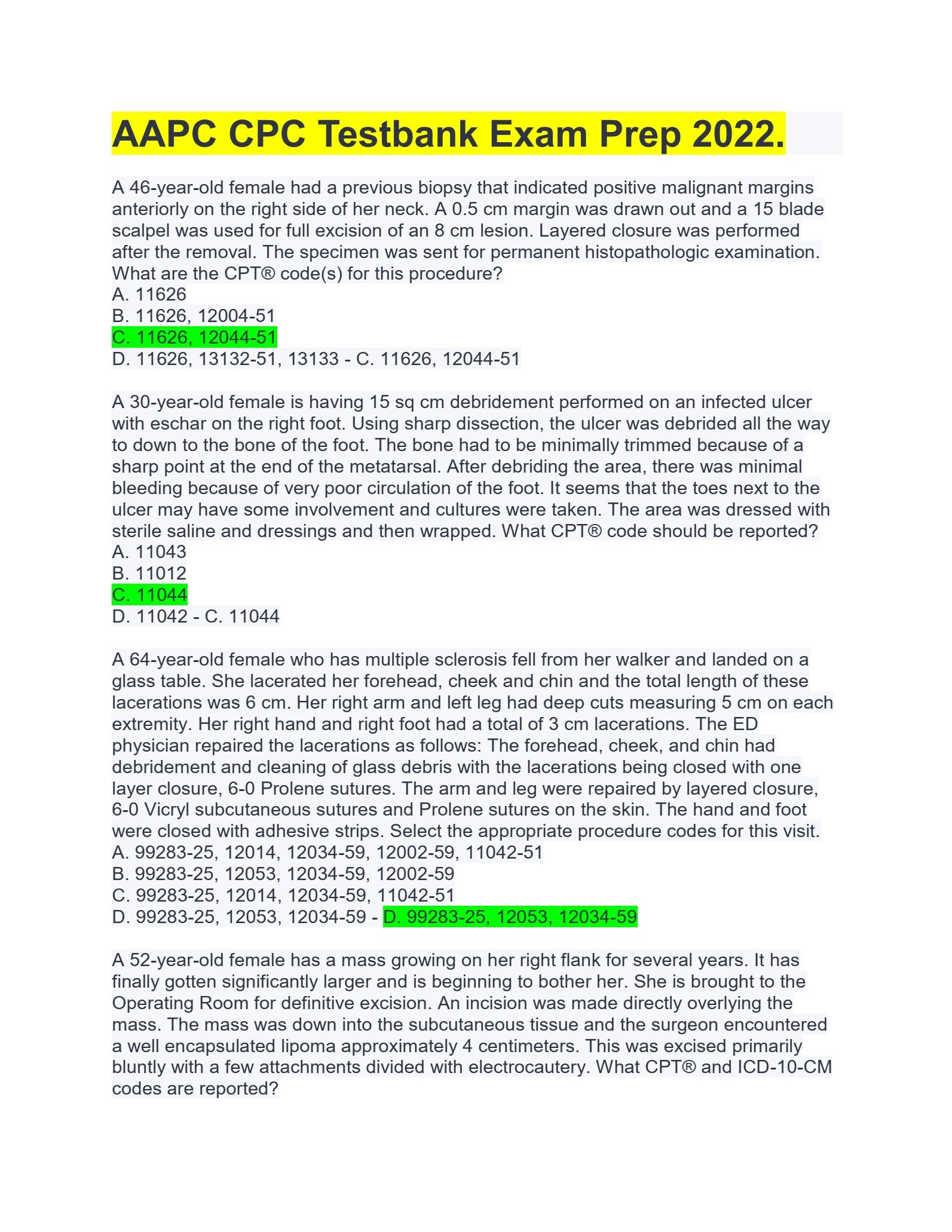 CPC Online Tests