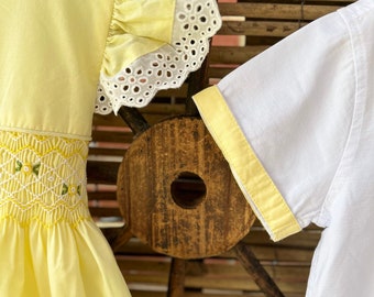 Chemise blanche en coton avec détail citron contrasté pour garçon