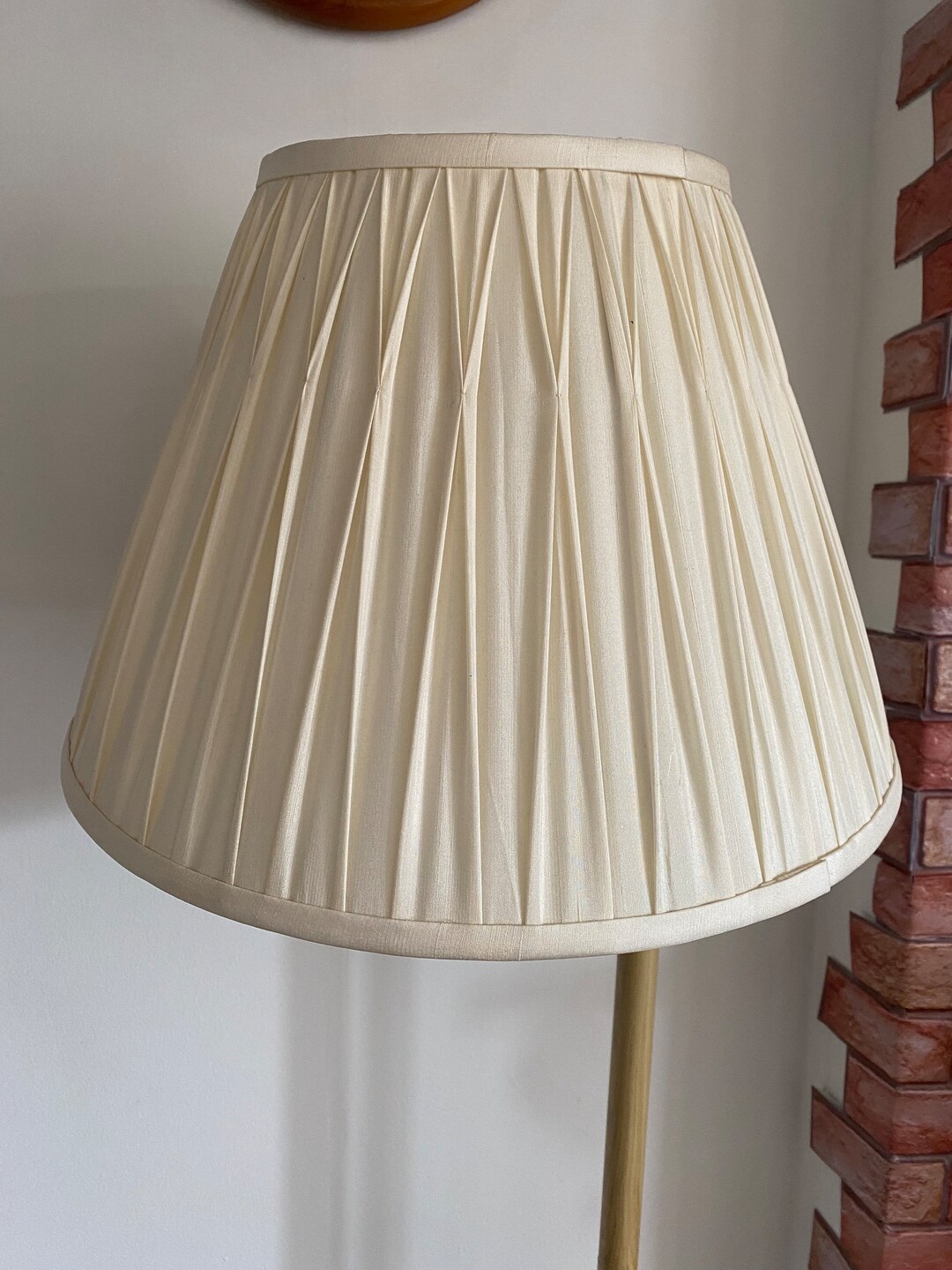 Laura Ashley Cream Colour Silk Pleated Lampshade 16 Base Diam Etsy UK