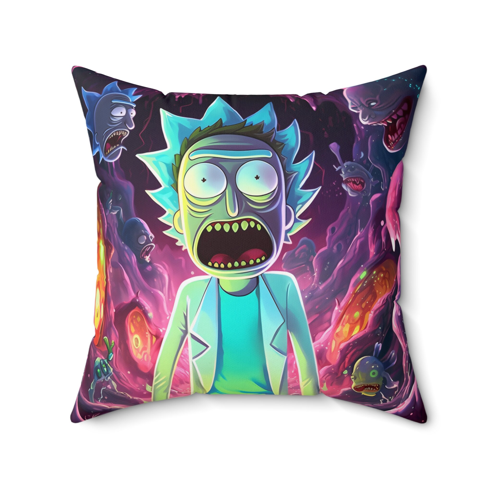 Rick and Morty Rick Printed Special Design Pillow and Pillow Case Spun ...