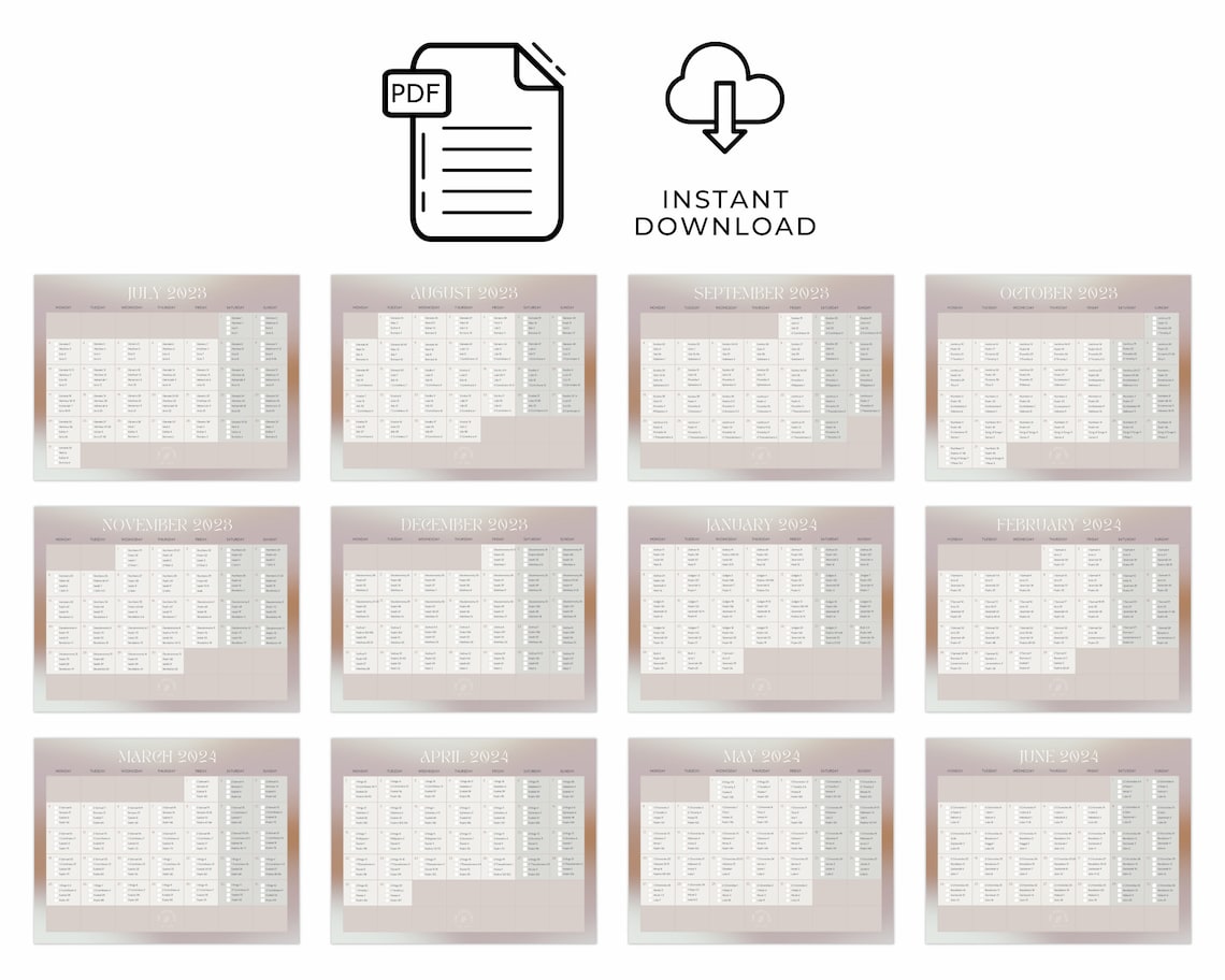 Printable Daily Bible Reading Plan 20232024 4 Readings per Etsy