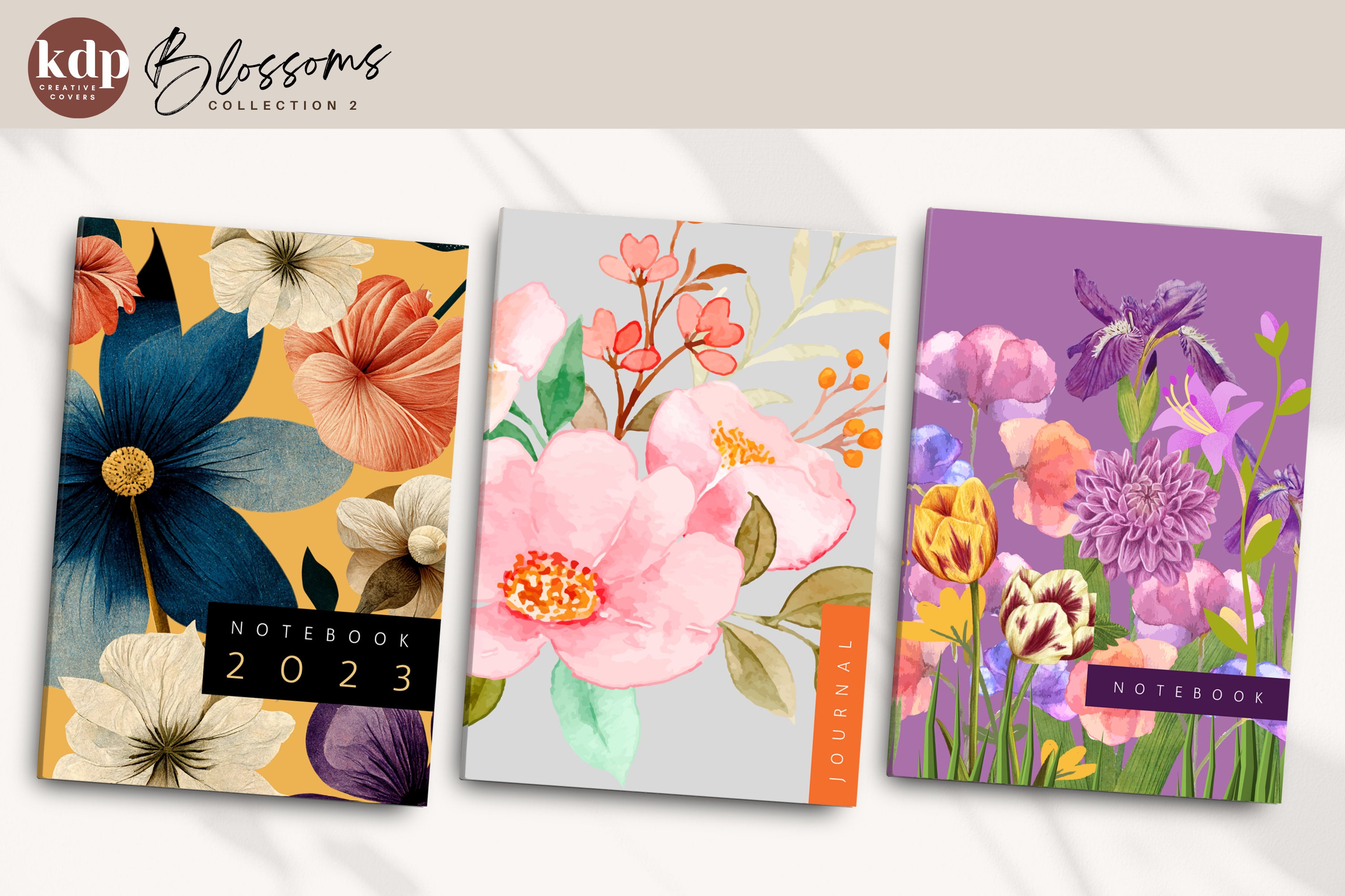 6 Planner Journal Book Cover Templates for KDP Edit in Canva 6”x 9 ...
