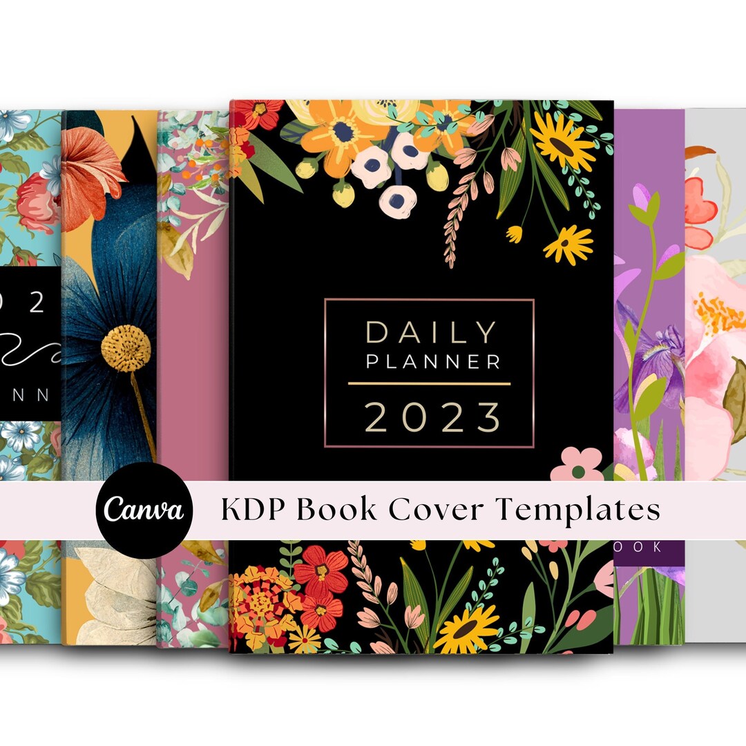 Planner Book Cover Templates 6 for Amazon KDP Edit Book - Etsy