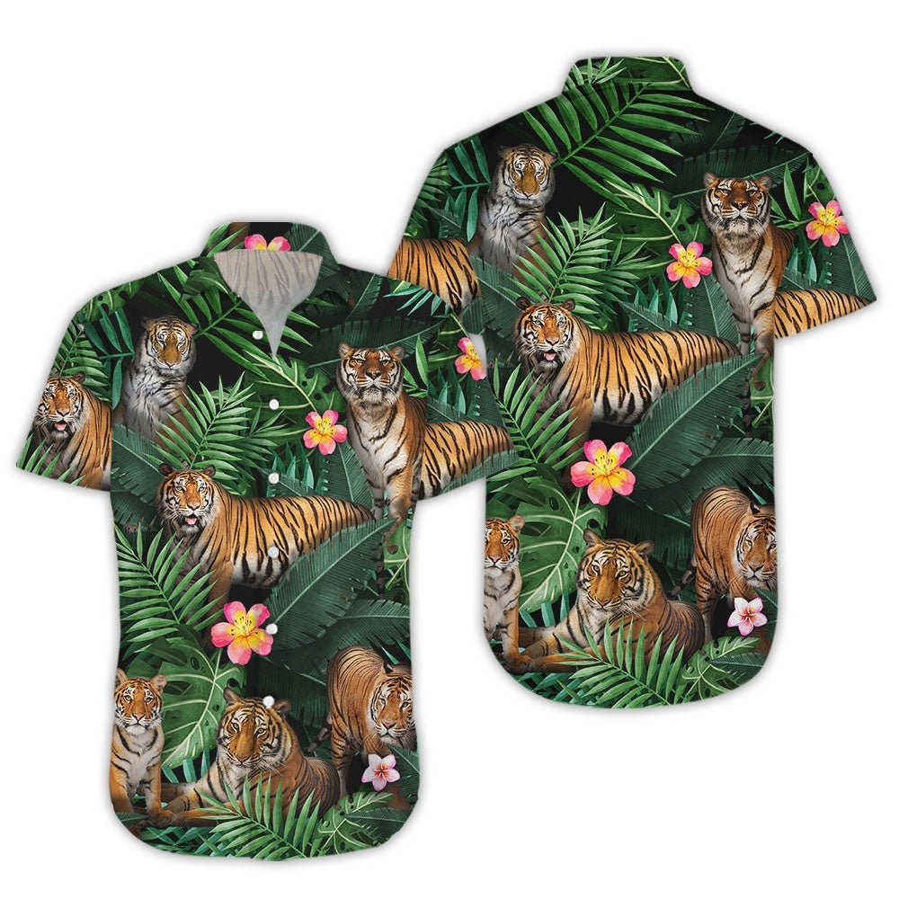 Discover Camisa Hawaiana Tiger, Tiger Flower Shirt, Camisa Tigre, Summer Beach Shirt Tiger Unisex