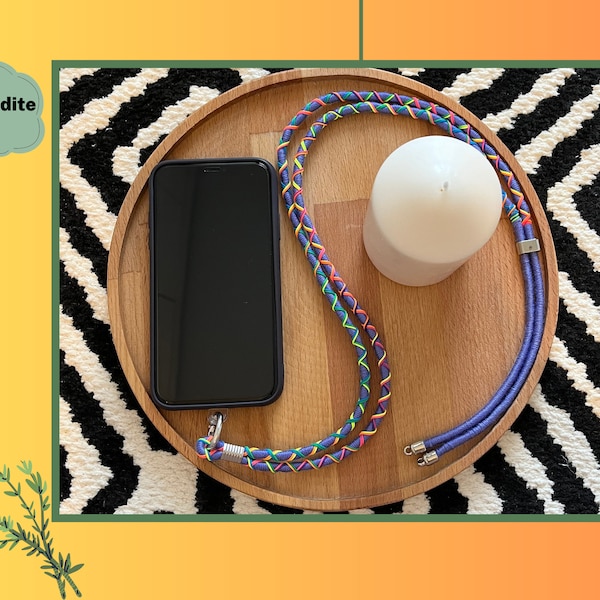 Valentines Day Gift, Handmade Crossbody Phone Strap, Phone Lanyard, Phone Strap, Mobile Phone Cord, Multi Color Phone Lanyard, Handmade gift