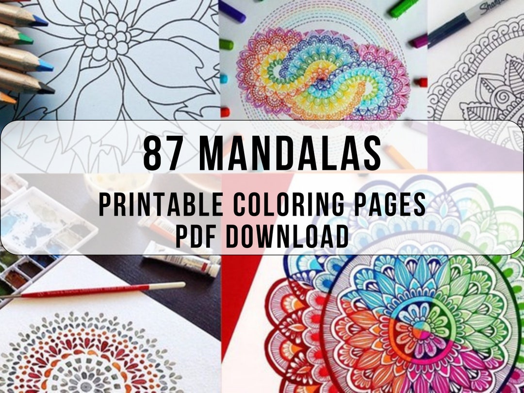 87 Mandalas Imprimibles Para Colorear Para Adultos - Etsy