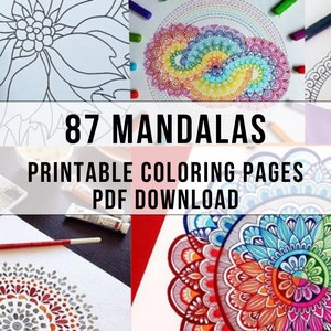 87 Mandalas imprimibles para colorear para adultos