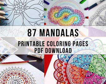 87 Mandalas imprimibles para colorear para adultos