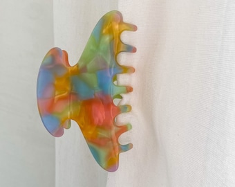 Sustainable hair clip 9.5 cm - Cotton acetate in tortoiseshell look - Strong hold - Women's hair clips - Hair clip - Large hair clip