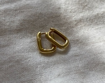 Hoop earrings gold | Gold earrings | 925 Sterling silver | Gold earrings | Hoops | Golden hoop earrings | Gold earrings for women | Waterproof