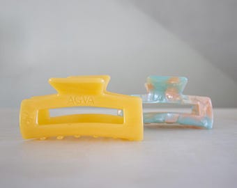 Hair clips for fine hair | Sustainable hair clip | Acetate hair clip | Pastel hair clip | Strong hold | Fine & long hair