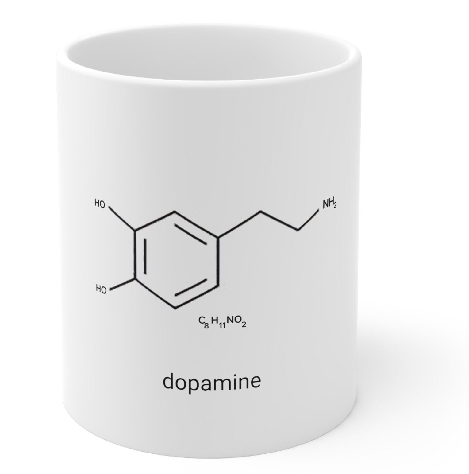 Dopamine Chemical Formula Coffee Mug Ceramic Cup With Molecular