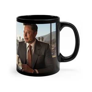 Elon Musk Coffee Mug, Innovative Visionary, Coffee Lover, Tech Enthusiast, Unique Gift Idea