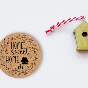 First Home Coasters, Our First Home, Set of 6, Cork Coaster with Holder, Absorbent Coaster, First Home Gifts, Housewarming Gift - CA189