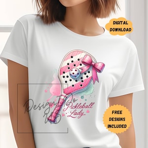 Pickleball Lady Clipart Shirt Sublimation Design Digital Download PNG, Instant Download, Pink Pickleball Tshirt PNG, Diva Glass Cup PNG
