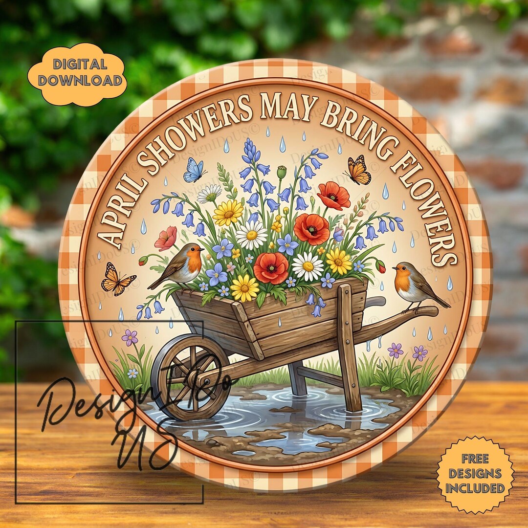 Spring April Sign Spring Welcome Sign PNG, April Sublimation (digital Download), Home ...