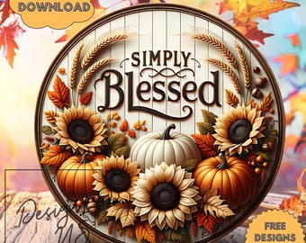 3D Fall Welcome PNG, Autumn Sublimation png, Pumpkin Wreath Sign & Rustic Door Hanger Clipart, Digital Download, Wind Spinner Wall Art Decor