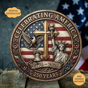 USA 250th Anniversary Png, 1776-2026 Sublimation PNG, America 250 Emblem, Welcome Sign, Digital Download, Semiquincentennial Wreath Insert, 4th of July Door Hanger, Printable Home Decor, Independence Day Door Sign, Celebrate America Birthday png, Bald Eagle Clipart