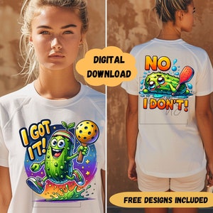 Pickleball Clipart Shirt Sublimation Vorder- und Rückseite Sublimationsdesign PNG, Paddel Spiel Abziehbild Digitaler Download, Pickleball Aufkleber PNG