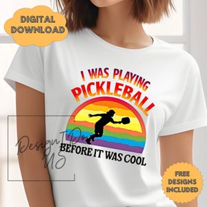 Pickleball Png, Paddel Spiel Clipart, Spieltag Aquarell Shirt Sublimationsdesign, digitaler Download, Becher druckbares Abziehbild, UV dtf Transfer
