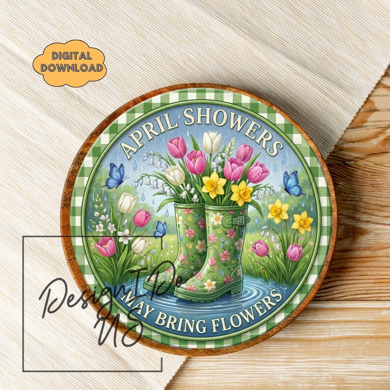 Spring April Sign Spring Welcome Sign PNG, April Sublimation (digital Download), Home ...
