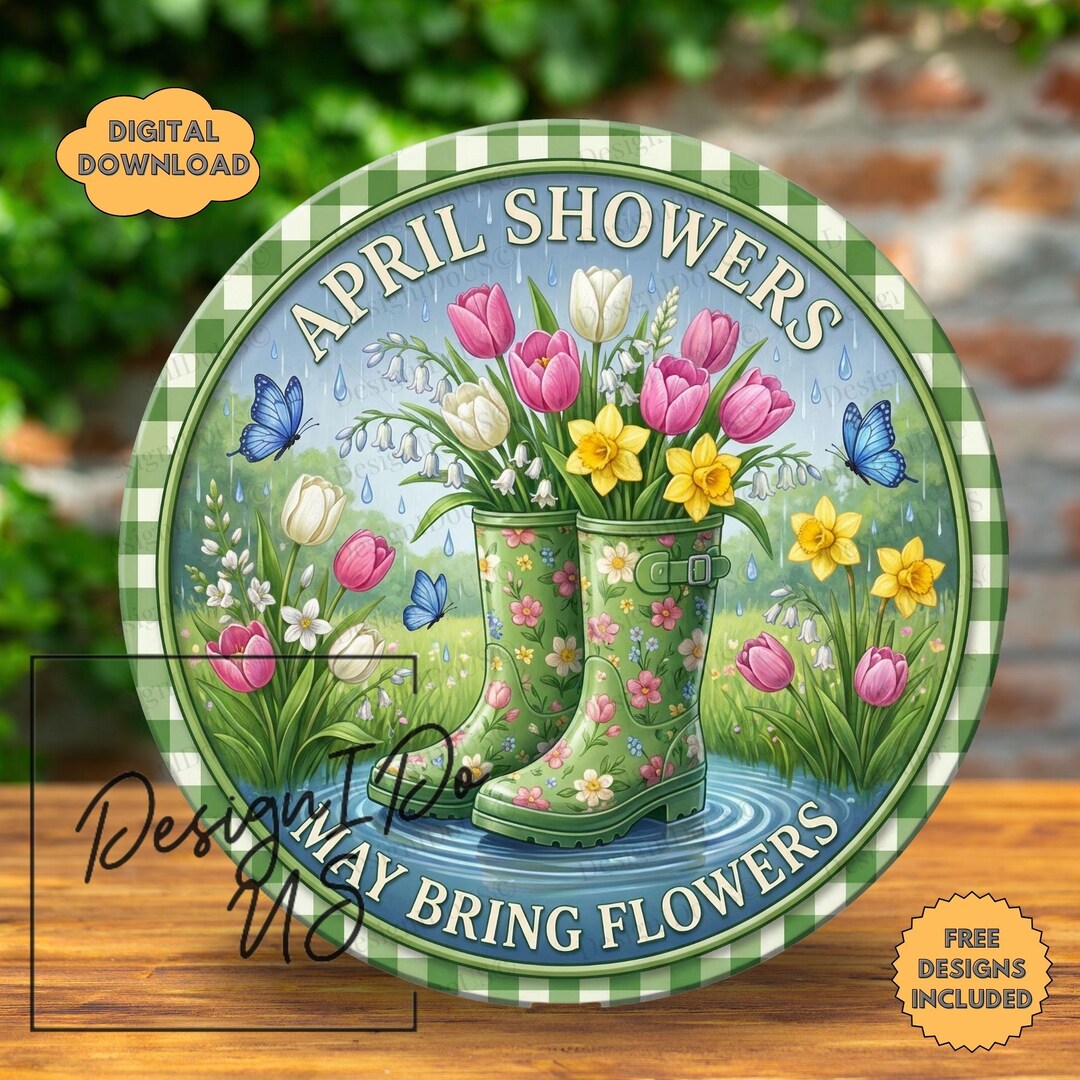 Spring April Sign Spring Welcome Sign PNG, April Sublimation (digital Download), Home ...