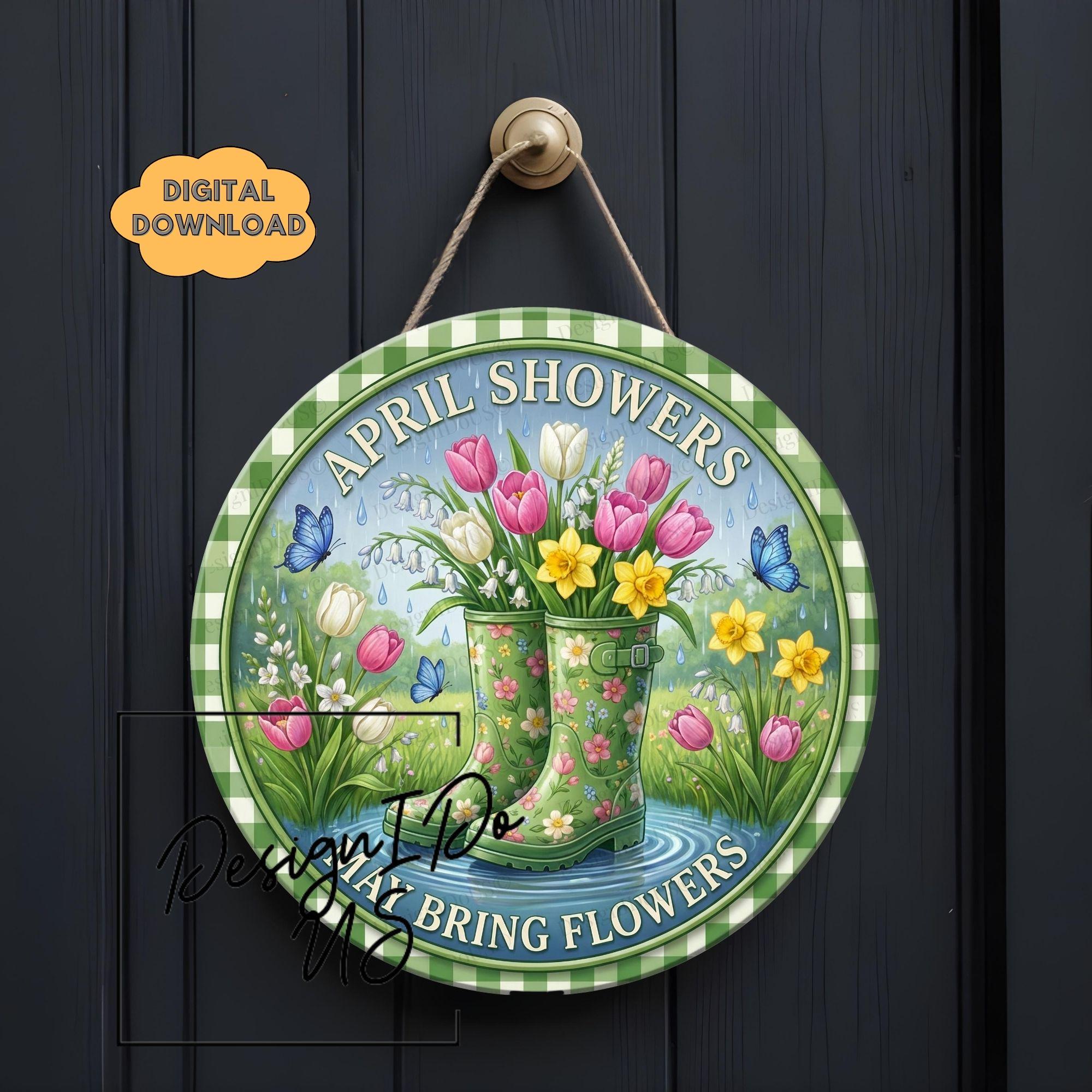 Spring April Sign Spring Welcome Sign PNG, April Sublimation (digital Download), Home ...