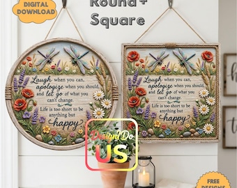 Dragonfly Welcome Sign PNG Bundle, Floral Inspirational Quote Sublimation (Digital Download), Wreath, Wind Spinner