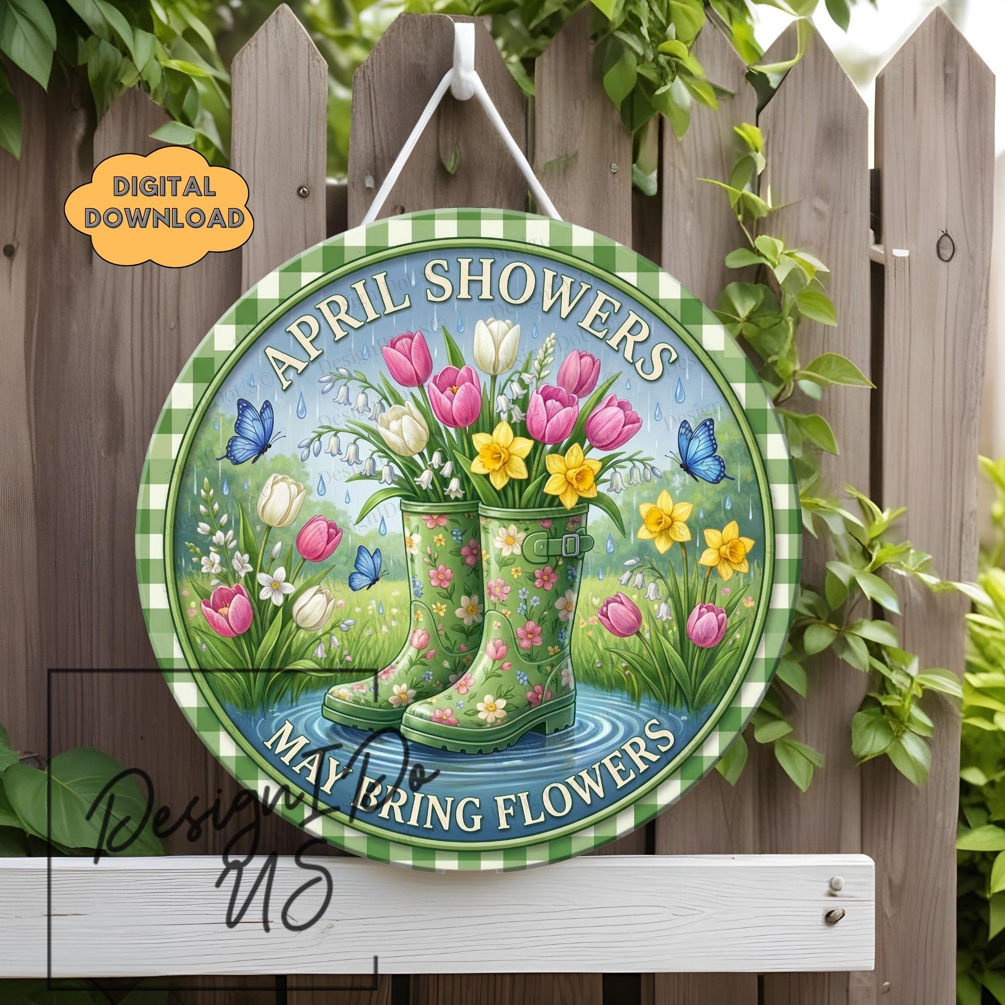 Spring April Sign Spring Welcome Sign PNG, April Sublimation (digital Download), Home ...