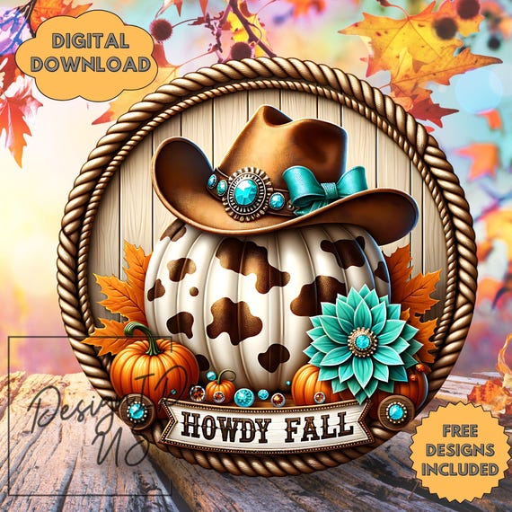 3D Howdy Fall Welcome PNG, Autumn Sublimation Png, Pumpkin Wreath
