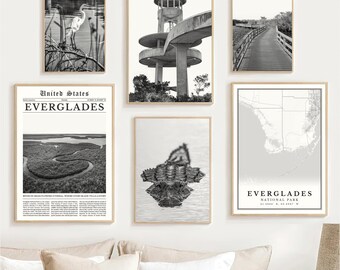 Everglades National Park Art Print Set: Florida Travel Poster (Digital Download)