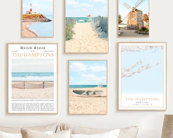 The Hamptons Photography Print Set: Coastal New York Wall Art (Digital Download)