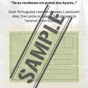 Portuguese Postcard Writing Activity PDF | Azores Travel Prompts | Learn European Portuguese | ESL EFL Printable