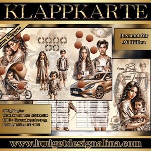 Vom Baby zum Teenager 3er Klappkarte