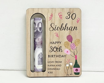 30th Birthday Money Gift - 30th Money Wallet - 30th Birthday for Her - 30th For Women - 30th Birthday Money Holder - Birthday Girl