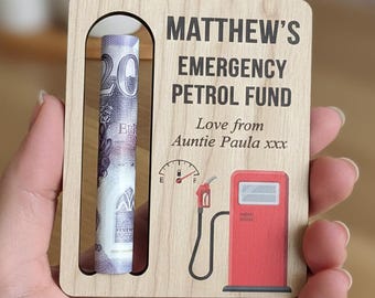 Emergency Petrol Fund - Money Gift - Passing Driving Test - Driving Test Gift - Money Holder Gift - New Driver Gifts