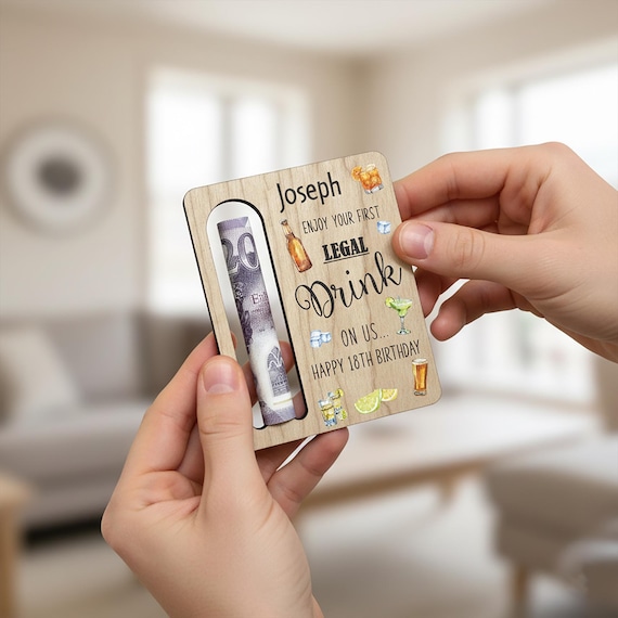 18th Birthday Money Gift | 18th Money Wallet | 18th Birthday For Him | First Legal Drink 18th Birthday Money Holder, Birthday Boy Beer Money - Canada - View #8