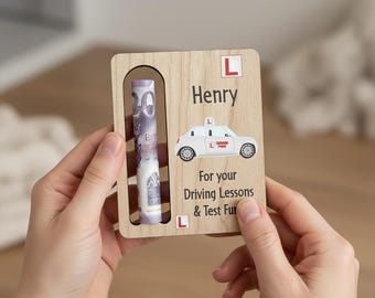 Driving Lesson Gift - Learning to Drive - 17th Birthday Gift - Money Gift - Money Holder - 17th Birthday Son Daughter - Driving Test Money