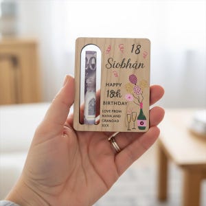 18th Birthday Money Gift - 18th Money Wallet - 18th Birthday for Her - 18th For Women - 18th Birthday Money Holder - Birthday Girl