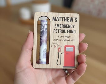 Emergency Petrol Fund - Money Gift - Passing Driving Test - Driving Test Gift - Money Holder Gift - New Driver Gifts