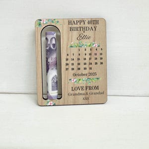 40th Birthday Money Card | Personalised Money Wallet for Her, Birthday Gifts for Women, Turning 40