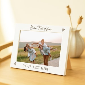 Custom Photo Frame 7x5 | Any Text Engraving | Gift for Any Occasion | Engraved Picture Frame 6x4 | Bespoke Keepsake Personalised Home Decor