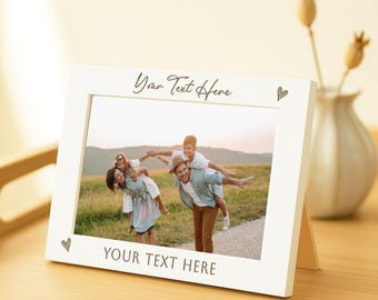 Custom Photo Frame 7x5 | Any Text Engraving | Gift for Any Occasion | Engraved Picture Frame 6x4 | Bespoke Keepsake Personalised Home Decor