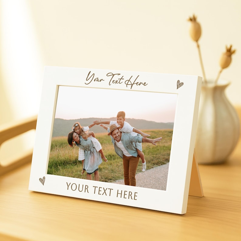 Custom Photo Frame 7x5 | Any Text Engraving | Gift for Any Occasion | Engraved Picture Frame 6x4 | Bespoke Keepsake Personalised Home Decor image 1