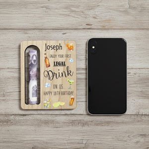 18th Birthday Money Gift | 18th Money Wallet | 18th Birthday for Him | First Legal Drink 18th Birthday Money Holder, Birthday Boy Beer Money image 9