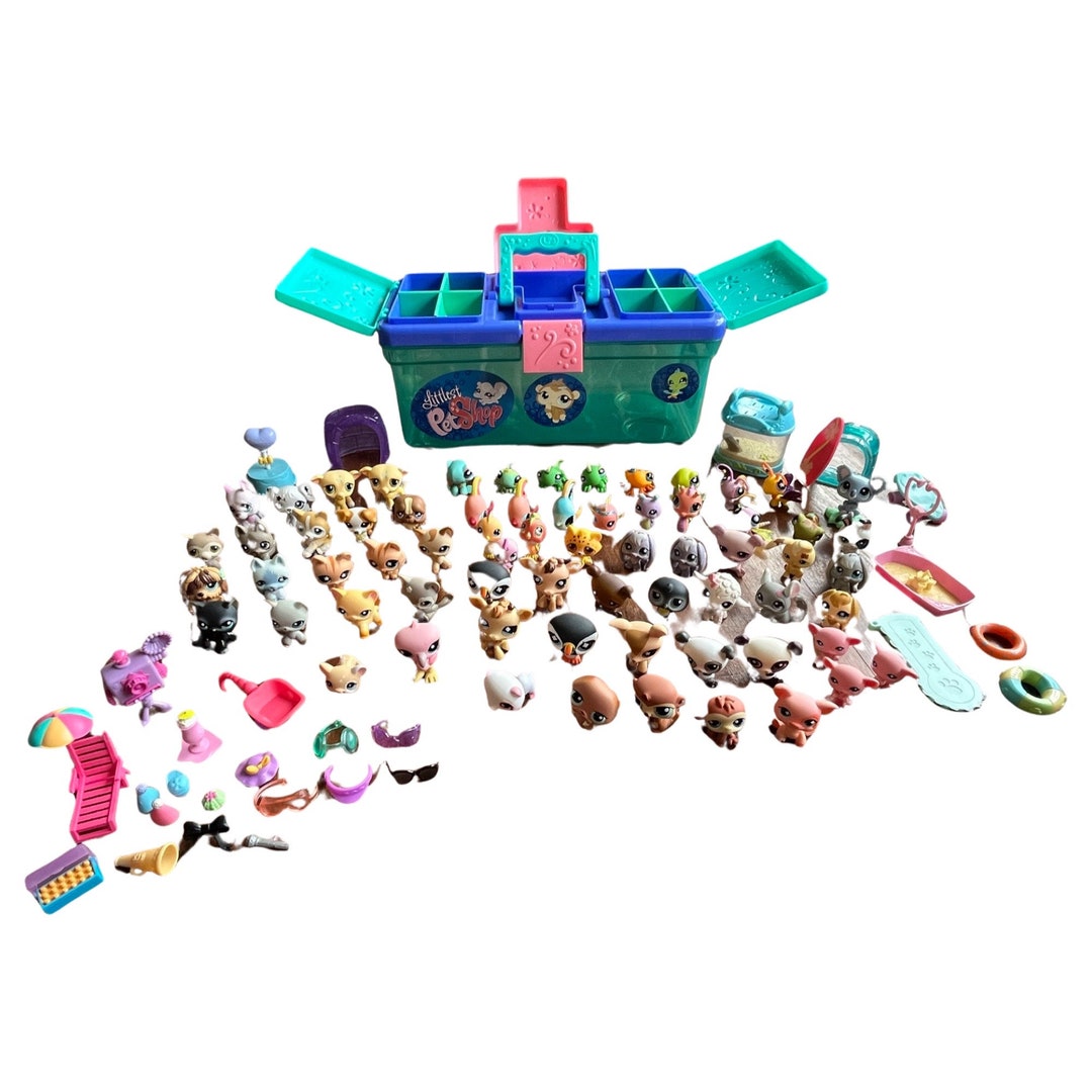 Huge 96 Piece Lot Vintage Littlest Pet Shop 2000s 2007 2010 LPS Instant