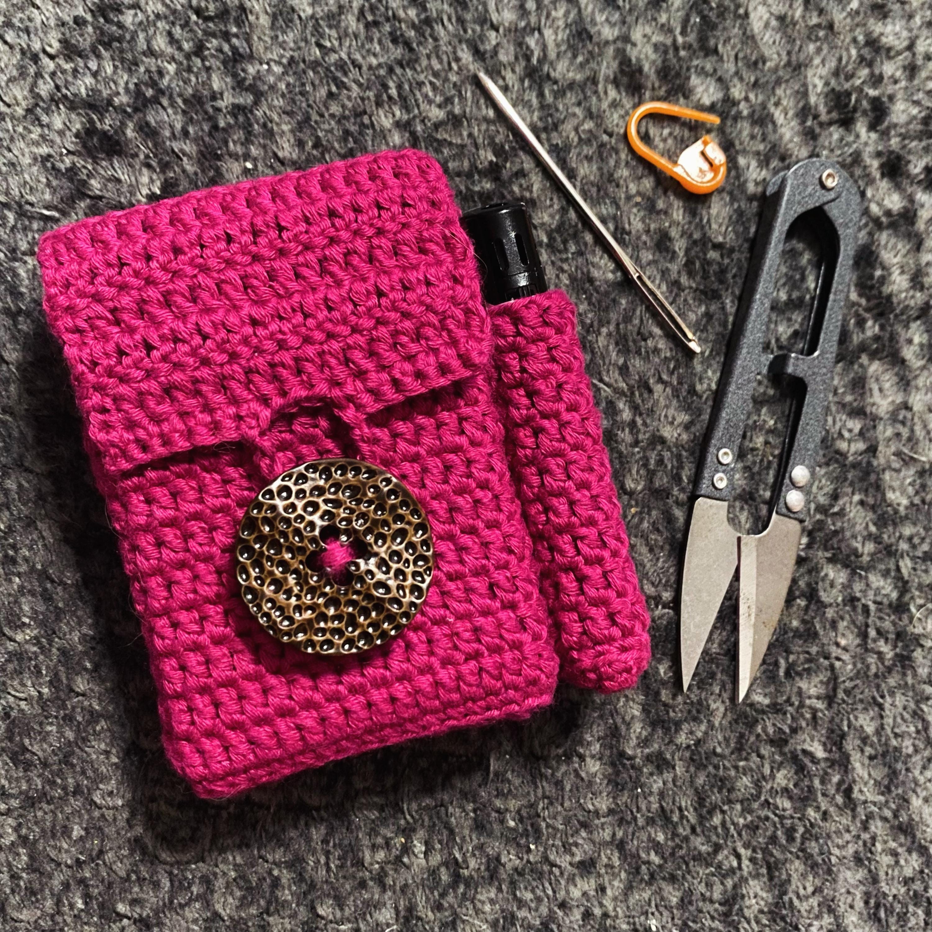 crochet cigarette case pattern free Crochet Cigarette Pack and Lighter Case