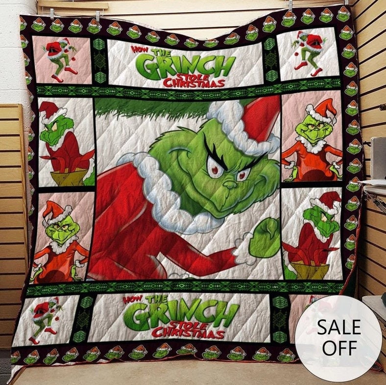 Custom Grinch Christmas Quilt Blanket Grinch Bedding Set Etsy