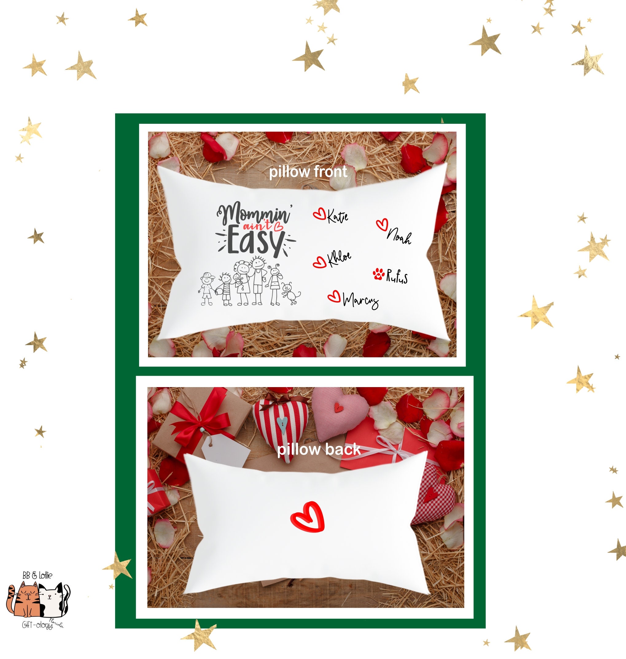 PERSONALIZED Mom Pillow With Names, Cute Mom Gift, Funny Mom Pillow